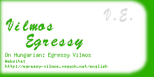 vilmos egressy business card